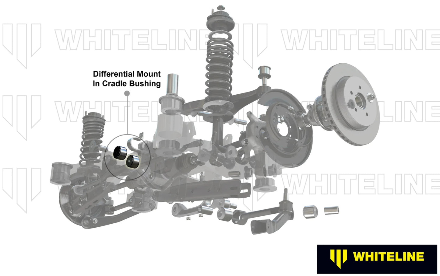 Whiteline VQDE VQHR Rear Differential Bushings Kit