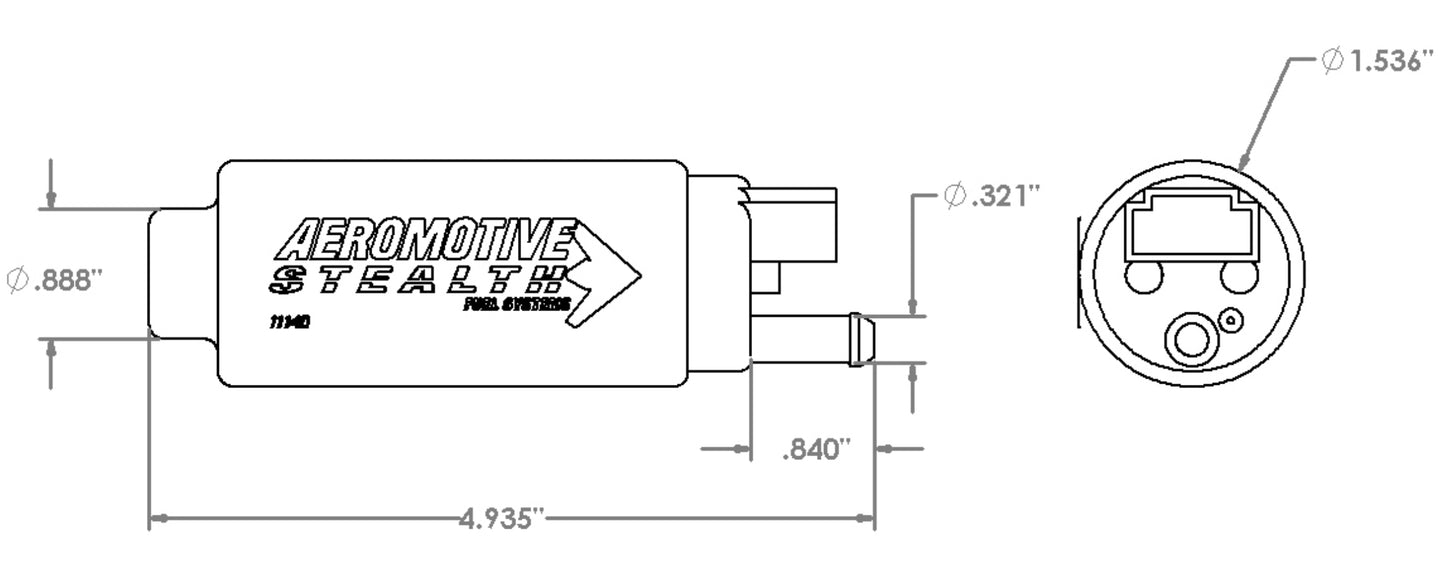 Aeromotive VQDE VQHR Stealth 340lph Fuel Pump