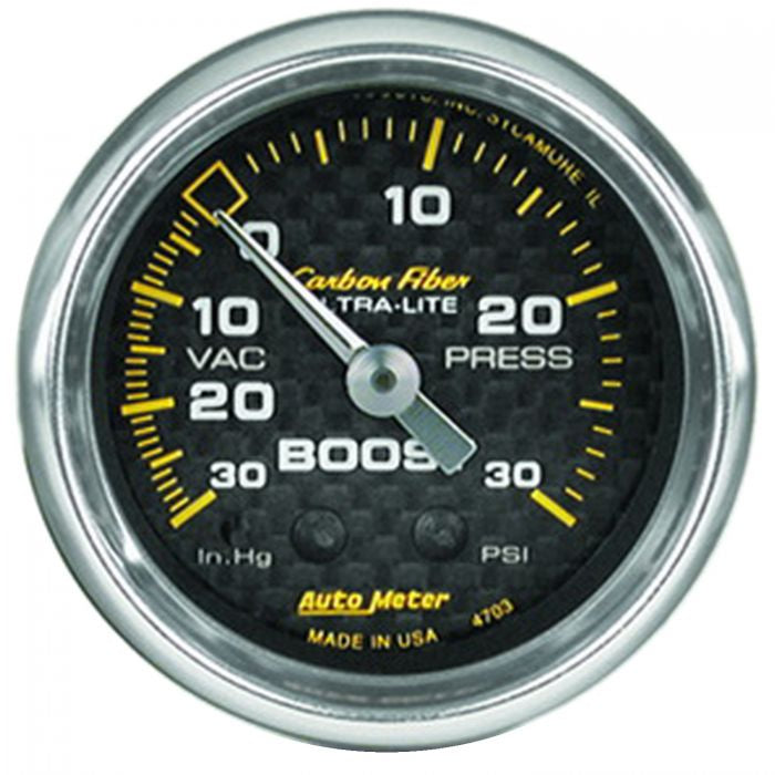Autometer 2 1/16” Carbon Fiber Series Mechancial Gauge Collection