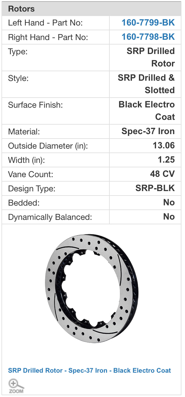 Willwood VHR 13.06”(332mm) x 1.25”(32mm) 6 Piston Big Brake Front Kit (140-11583)