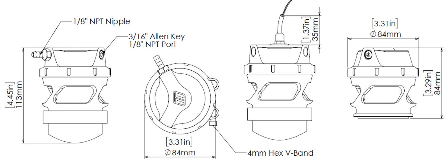 Turbosmart GenV Pro Port 54mm Blow-Off Valve