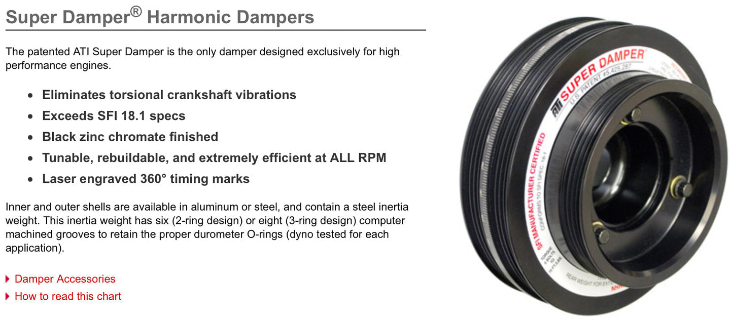 ATI VQHR VHR Crank Pulley Street Super Damper