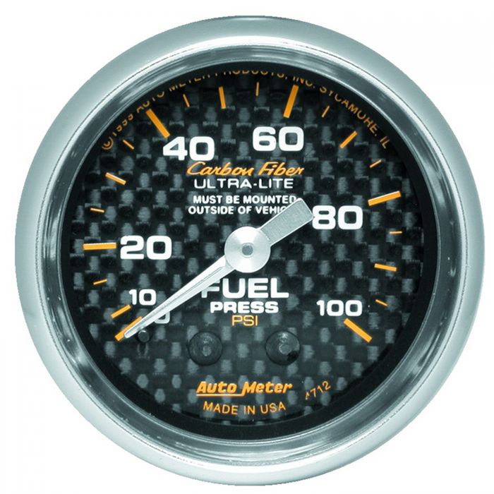 Autometer 2 1/16” Carbon Fiber Series Mechancial Gauge Collection