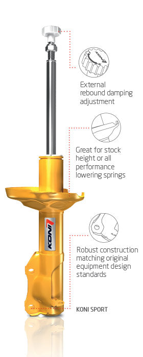Koni VHR Yellow Sport Adjustable Front Shock (8241-1282)