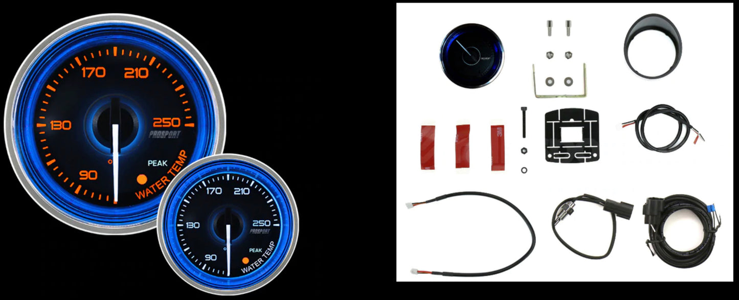 Prosport Performance Gauges 2 1/16” Crystal Blue Series