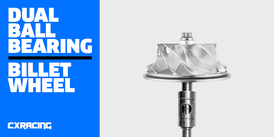 CX Racing Ceramic Dual Ball Bearing Billet Compressor 3582 .63AR 3" V-Band  Turbo (TRB-SGT3582-63-V-RRB)