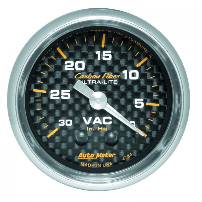 Autometer 2 1/16” Carbon Fiber Series Mechancial Gauge Collection