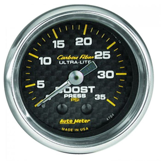 Autometer 2 1/16” Carbon Fiber Series Mechancial Gauge Collection