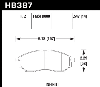 Hawk Performance Brake Pads (HB387Z.547)