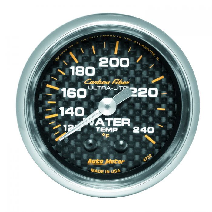 Autometer 2 1/16” Carbon Fiber Series Mechancial Gauge Collection