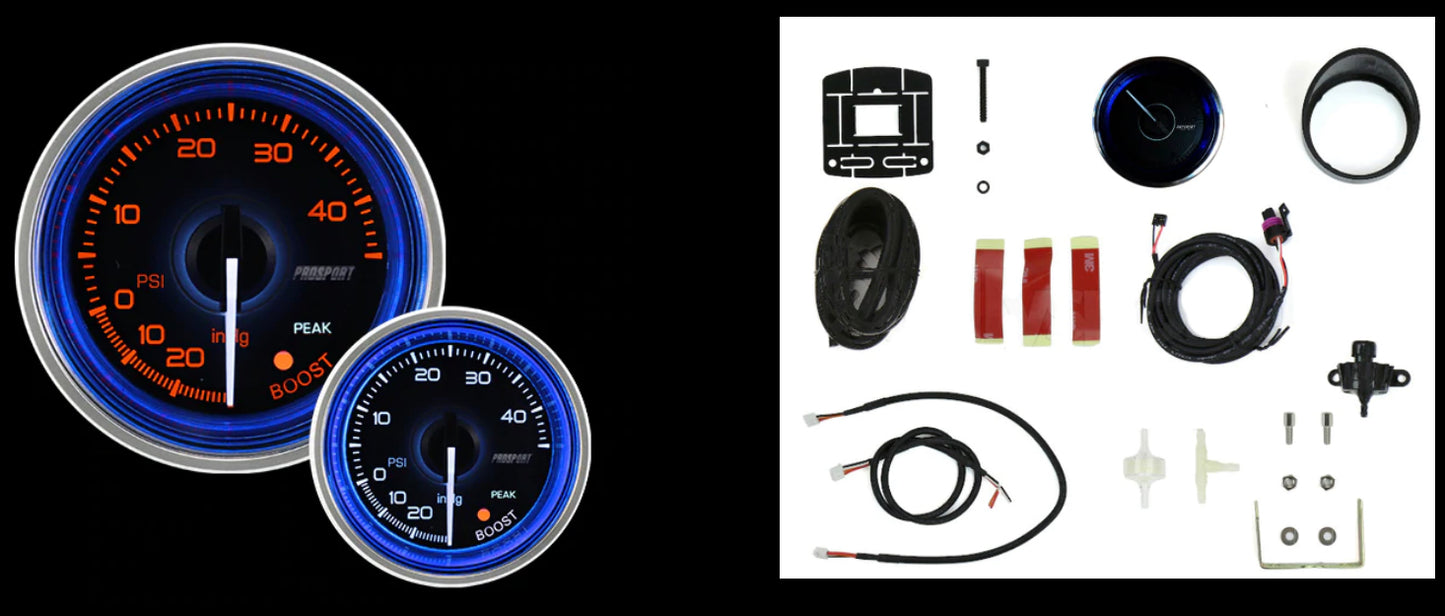 Prosport Performance Gauges 2 1/16” Crystal Blue Series