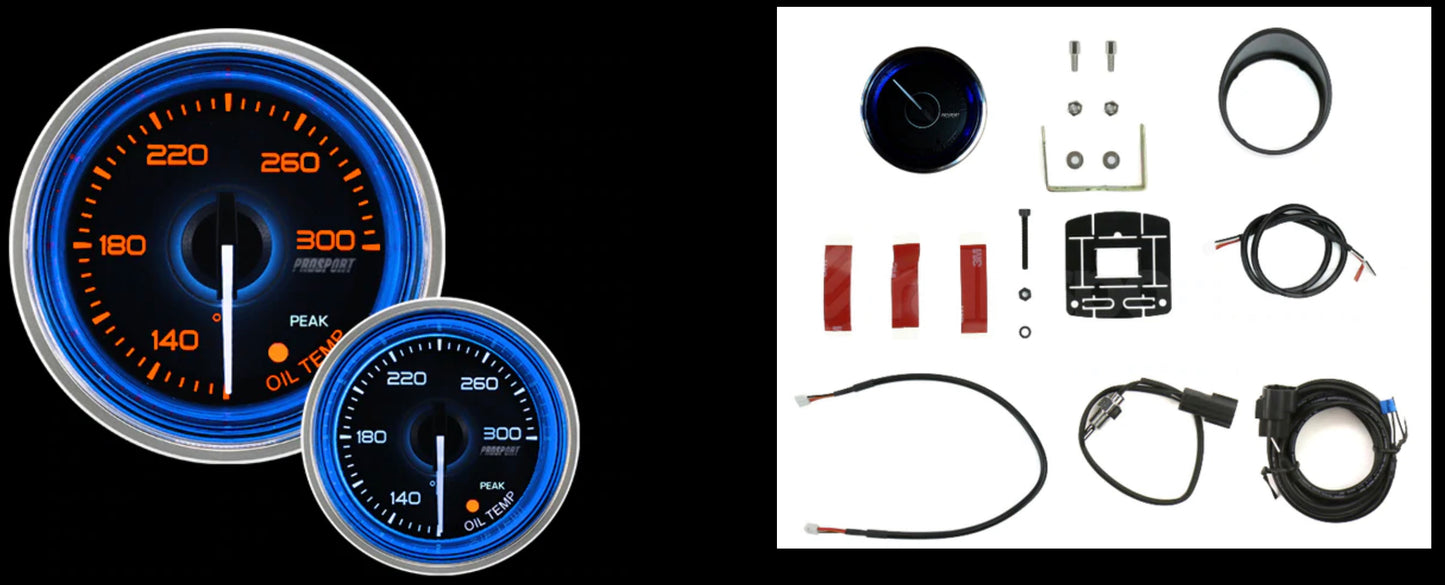 Prosport Performance Gauges 2 1/16” Crystal Blue Series
