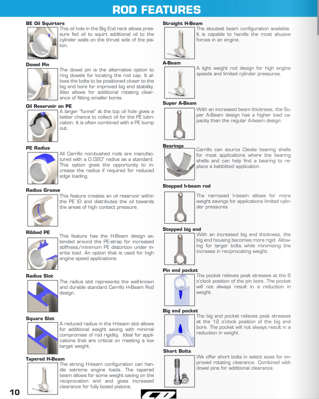 Carrillo VQHR Super A-Beam Rods