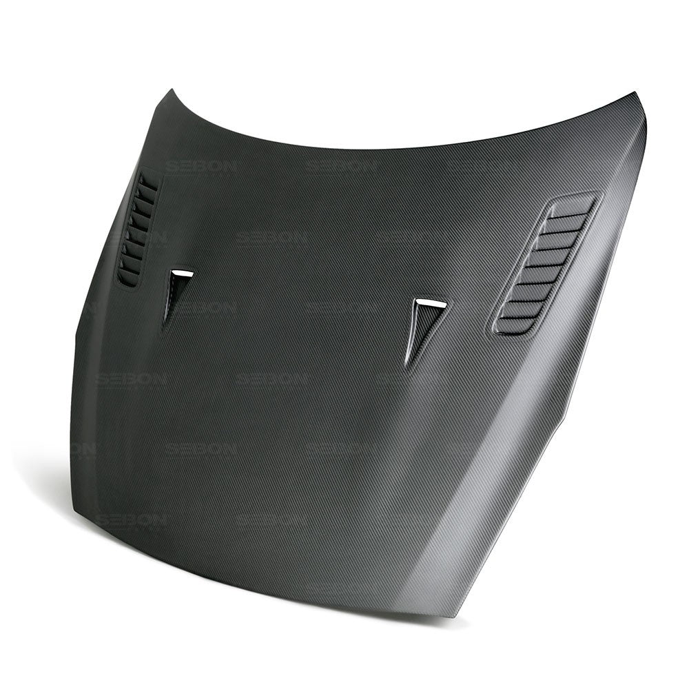 Seibon Dry Carbon Fiber ES-Style Hood (Matte Finish) 2009-2016 GT-R