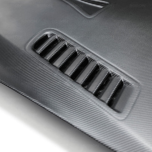 Seibon Dry Carbon Fiber ES-Style Hood (Matte Finish) 2009-2016 GT-R