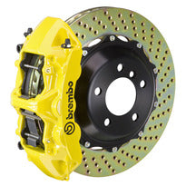 Brembo GT 6 Piston Monoblock Brake Kit Front with 355mm x 32mm 2piece Rotors, Brackets, & Steel Braided Hoses - Yellow (1M1.8024A1)