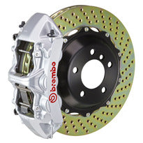 Brembo GT 6 Piston Monoblock Brake Kit Front with 355mm x 32mm 2piece Rotors, Brackets, & Steel Braided Hoses - Silver (1M1.8024A2)