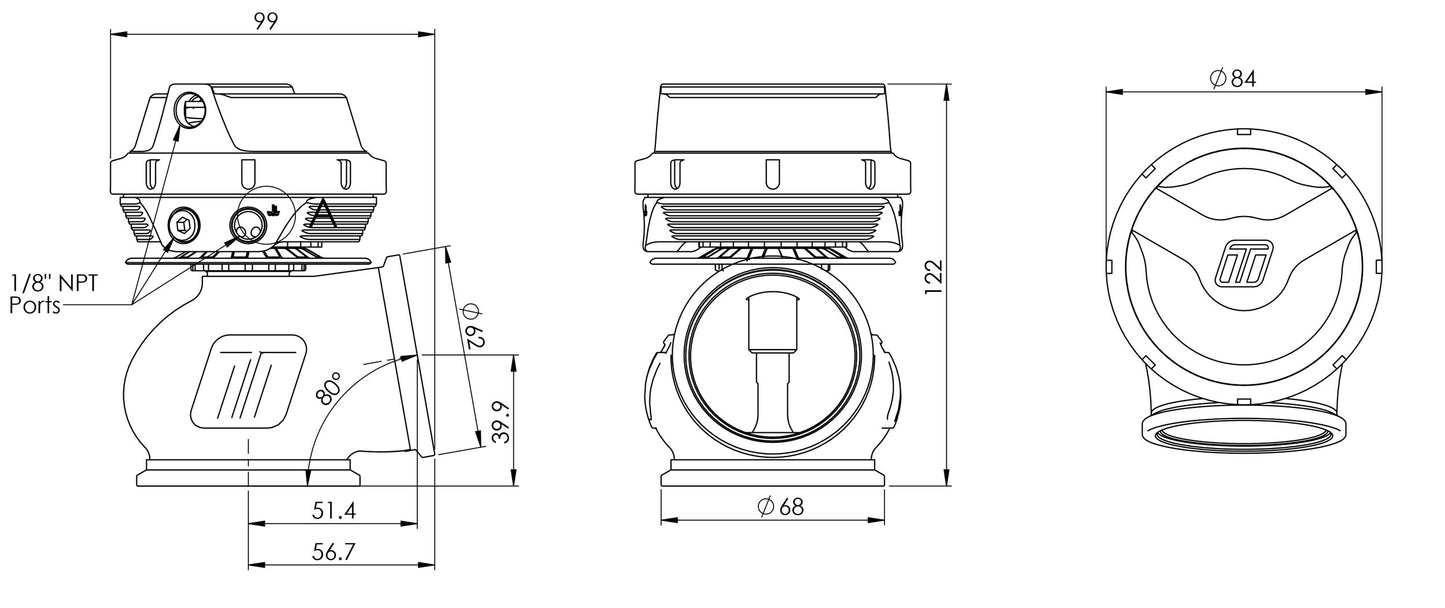 Turbosmart GenV ProGate50 External Waste Gate