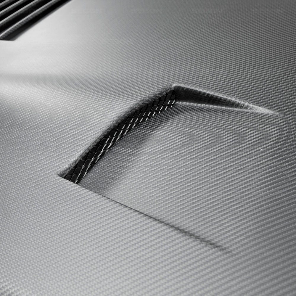 Seibon Dry Carbon Fiber GT-Style Hood(Matte Finish) 2009-2016 GT-R